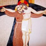 Crocifisso e Francesco (mosaico)