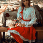 Woman-in-Russian-dress